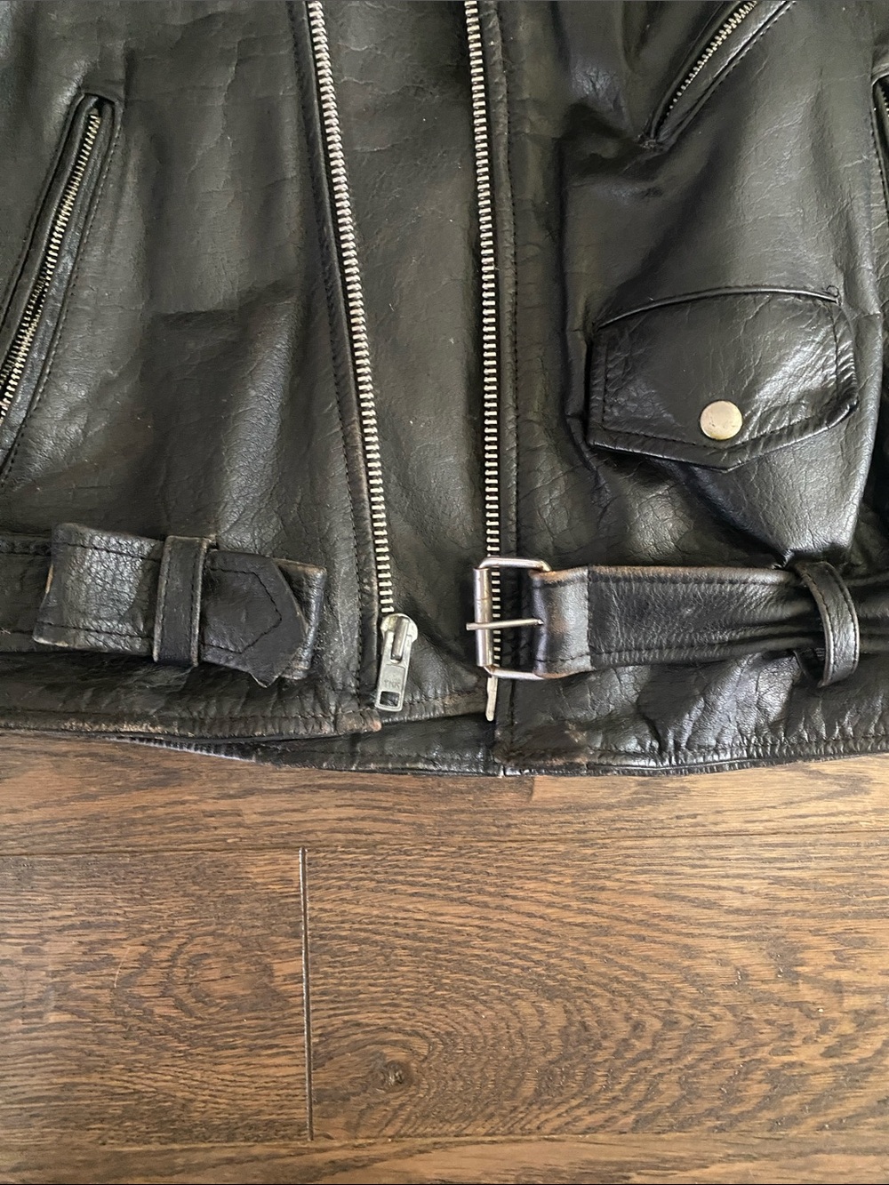 Wilson Black Leather Moto Jacket for Men - Picture 4 of 5